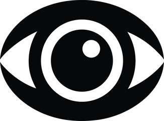 Obraz premium Eyeball silhouette vector art illustration