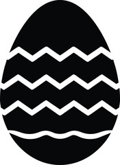 Easter egg silhouette vector art illustration