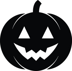 Jack o lantern silhouette vector art illustration