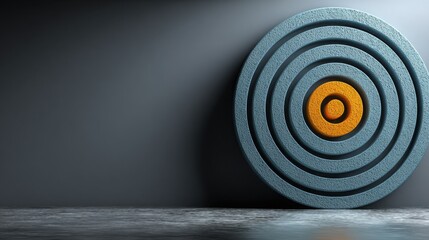 Circular featuring a bright yellow center representing success, achievement, and clear goal orientation in business