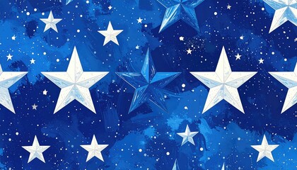 Obraz premium Stars on a blue, starry background