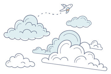 Fototapeta premium vector illustration of clouds