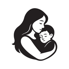 Loving mother holding her child in a heartfelt embrace, a family's bond illustrated with pure happiness