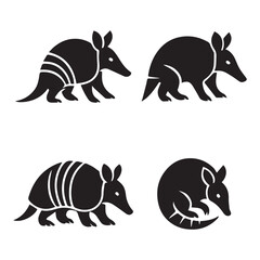 A set of kangaroo, rabbit, and hare animal silhouette vectors perfect for nature and wildlife designs