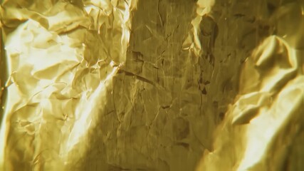 Abstract Crinkled Gold Foil Texture - Powered by Adobe