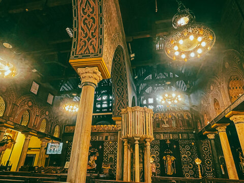 Ancient Coptic church built above a Roman fortress
Hanging Church, Egypt, Coptic, church, Christian