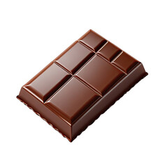 Fototapeta premium Dark chocolate bar, rectangular, broken into squares