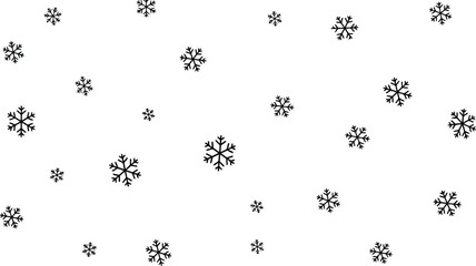 White background with gray snowflake pattern for winter use editable vector
