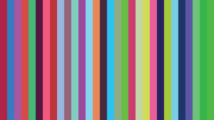 Colorful vertical stripes in shades of pink green blue and purple