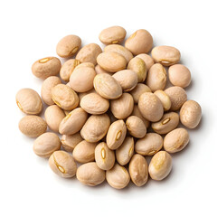 Obraz premium Dried cluster beans, dehydrated vegetable pods isolated on white background, commonly used in cooking,