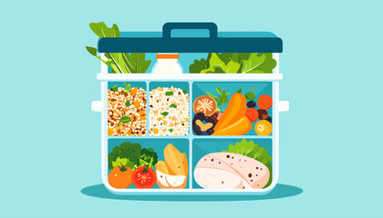 Healthy Lunch Box A Balanced Meal for On-the-Go