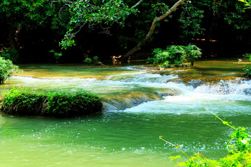 Waterfall scenery in the forest