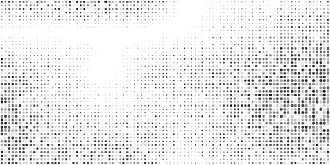 Abstract wave halftone gradient background. Faded grit noise texture. White and black sand design