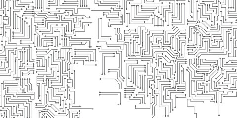 Seamless circuit board. Digital technology electrical scheme printed motherboard computer chip electronic equipment pattern texture.