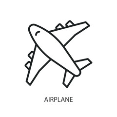 Airplane thin line vector icons.