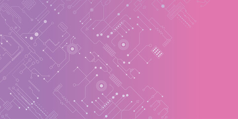 Seamless circuit board. Vector art