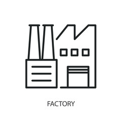 Factory thin line vector icons.