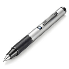A handheld presentation pointer, likely laser or telescopic, displayed on a white background, used for slideshows