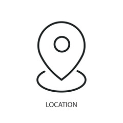 Location thin line vector icons.
