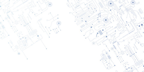 Abstract high-tech technology Circuit board background. Vector illustration