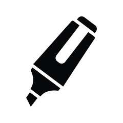 Stylized marker pen icon for highlighting and design projects vector