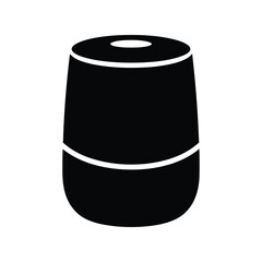 Smart speaker icon isolated vector illustration modern technology device silhouette vector