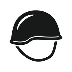 Modern military helmet icon symbol protection safety security military gear vector