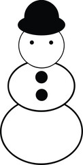 snowman on a white background