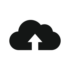 Cloud upload icon symbol data storage digital transfer technology concept vector