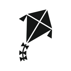 Geometric kite silhouette vector art festive flying toy vector