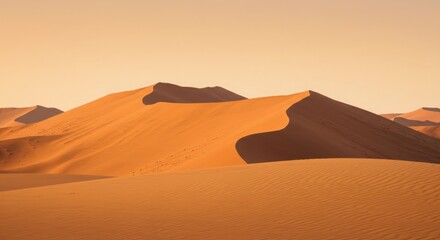 Namibia Desert Festival banner background, dunes on warm gradient 