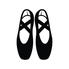 Elegant black ballet pointe shoes for dancers performance graceful movement symbolism vector