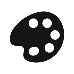 Artist paint palette icon symbol simple flat design vector illustration vector