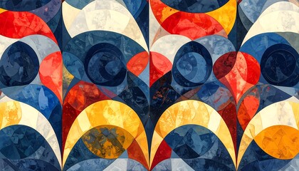 Abstract pattern of swirling shapes