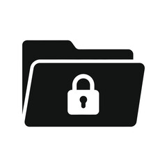 Secure folder icon symbol for data protection and confidentiality vector