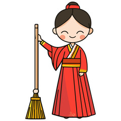 spring cleaning, new year, vector, transparent background, festival, asia, cleanliness, culture, cleaner, cleaning, work, housework, clean, worker, job, home, working