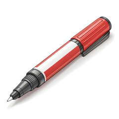 A single whiteboard marker shown isolated on a white background, used for writing or drawing