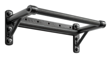 Home workout equipment wall-mounted pull-up bar gym fitness isolated on transparent background