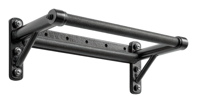 Home workout equipment wall-mounted pull-up bar gym fitness isolated on transparent background