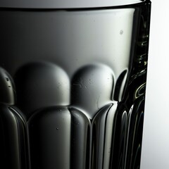 Naklejka premium Dark glass tumbler with transparent background