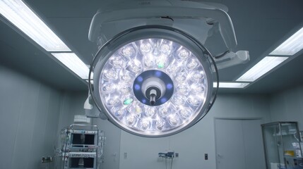 Bright Surgical Light Over Operating Table in Modern Hospital Setting