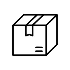 Closed Shipping Box With Tape Icon For Web And Graphic Design