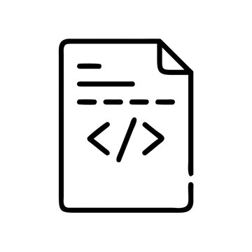 Coding Script Document File Layout Icon For Web And Graphic Design