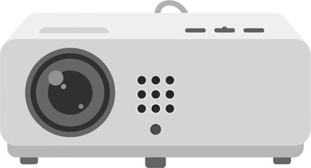 Obraz premium Simple Flat Style Projector Illustration Electronic Device for Presentation