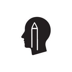 A black silhouette of Creative man logo 
