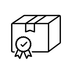 Product Box With Seal Sticker Icon For Web And Graphic Design