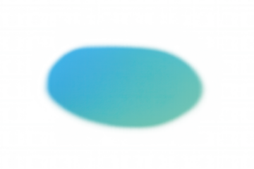 Abstract blue teal green gradient blur creating a soft oval shape. Modern color blend graphic element on a transparent background