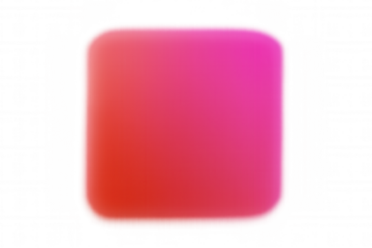 Blurred gradient shape illustration with soft pink and red hues, creating a transparent abstract background element