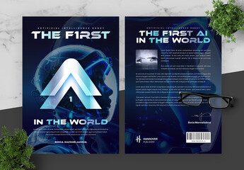 Blue And White Sci Fi Book Cover