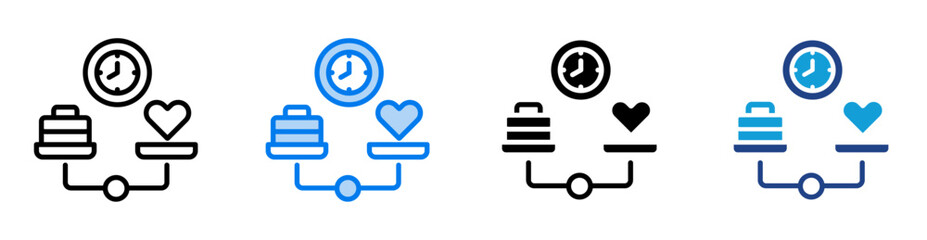Worklife icon set multiple style collection